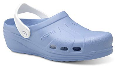FELIZ CAMINAR - Zuecos Sanitarios Asana Celeste/Blanco, 38