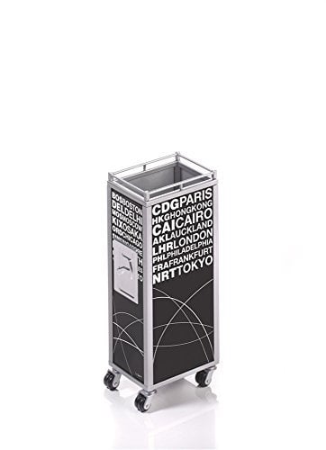 TROIKA Stifteköcher MINI TROLLEY - PHO07/BK - Stifteköcher, Trolley, Motiv AIRPORTS - schwarz / weiß - Flugzeugtrolley - Flughafen international - das Original von TROIKA