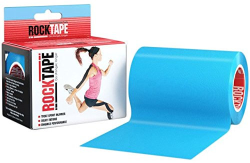 Rocktape, 10cm x 5m, elektrisches Blau, Therapie-Tape für Muskel-Unterstützung, Kinesiologie-Tape zur Behandlung von Muskelkater und gemeinsamen Sportverletzungen, Biomechanische Wrap
