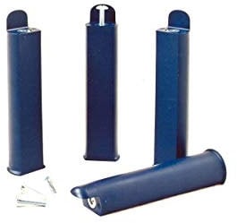 4 Pieds de lit Hauteur 22cm bleus polypropylène