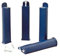 4 Pieds de lit Hauteur 22cm bleus polypropylène