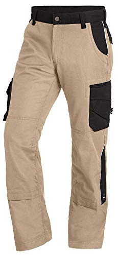 FHB Premium Bundhose Twill 300, 1 Stück, 86, beige / schwarz, 35-130430-1320-86