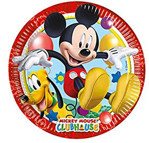 Lot de 8 Assiettes en Carton Playful Mickey 23 cm