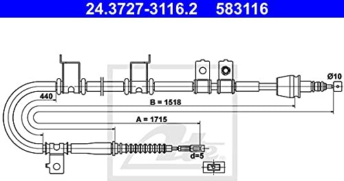 ATE 24.3727-3116.2 Seilzug, Feststellbremse