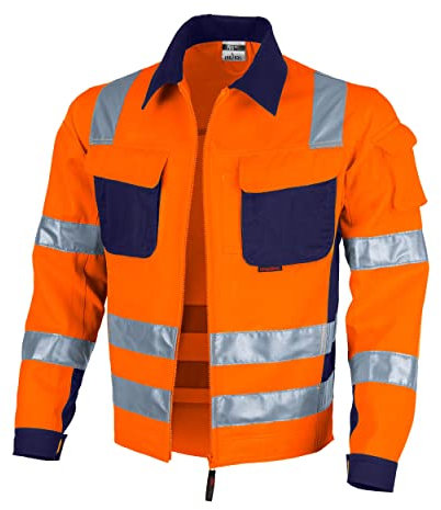 Qualitex Warnschutz-Jacke PRO MG 245 - orange/marine - Größe: 5XL