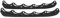 t-blade Runner schwarz, Wechselmesser Systemlänge 256 mm, Länge der Aufstandsfläche M (medium), Hohlradius 11 mm
