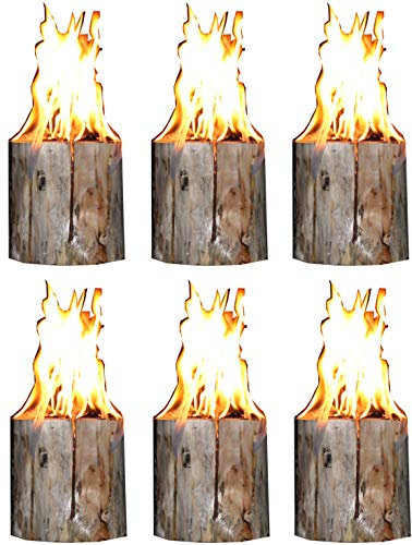 Hoyo Technology GmbH Schwedenfeuer 6 Stück Baumfackel Finnenfackel Gartenfackel Fackel H 19 cm D 14-20 cm