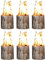Hoyo Technology GmbH Schwedenfeuer 6 Stück Baumfackel Finnenfackel Gartenfackel Fackel H 19 cm D 14-20 cm