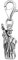 Quiges Charm Anhänger Die Freiheitsstatue 925 Silber mit Karabinerverschluss für Bettelarmband
