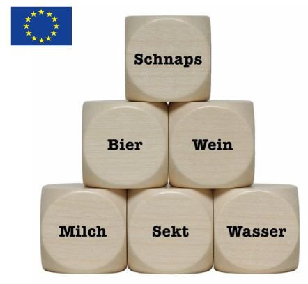 „was Trinken?“ Holzwürfel 30 mm - 1 Stück