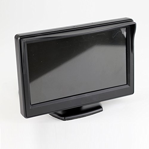 4.3 Auto Coche Camión Monitor LCD Pantalla Dash Montaje Estar, 12-24 Ancha Entrada Universal para Camión Auto 2 RCA Video Entrada para Reserva Cámara / Vista trasera / DVD / Media Player