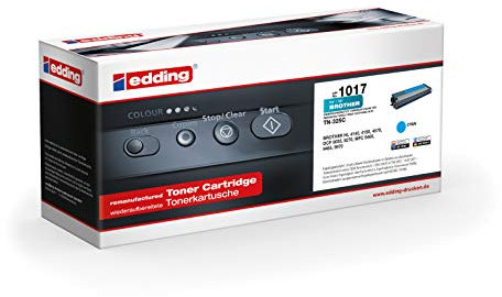edding Toner EDD-1017 - Cyan - Reichweite 3500 Seiten - Ersetzt Brother TN-325C