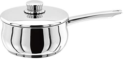 Stellar Classic 14cm Stainless Steel Saucepan with Lid, 900ml Capacity, Induction Ready, Oven Safe, Dishwasher Safe