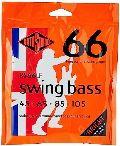 Rotosound Cuerdas para bajo eléctrico SWING 66 STAINLESS SETS 4-Cuerdas RS66LF Acero inoxidable Custom 45-105