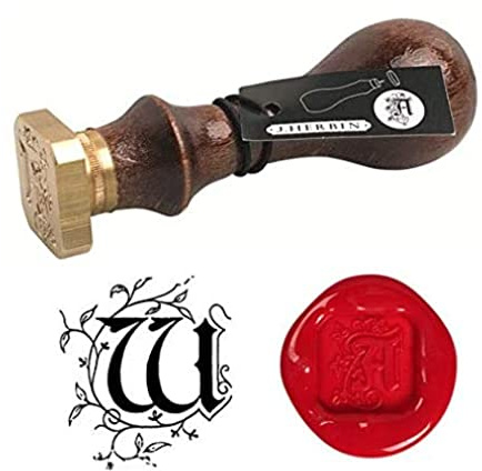 Jacques Herbin 40023T Siegel eckig mit HolzGriff Petschaft-Buchstabe W