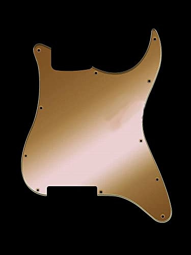 Pickguard E-Gitarre I Standart 11-Loch 2-lagig Mirror Gold/Spiegel Gold SSS