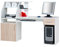 Möbeldesign Team 2000 GmbH 4031 - Computertisch/Schreibtisch/PC-Tisch, weiß/Sonoma Eiche