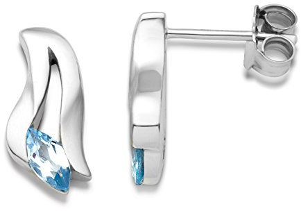 Miore Ohrringe Damen Silberfarbig 925 Sterling Silber Blau