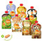 Lot de 7 Gourdes Réutilisables 130ml | Collection Carnaval | Pour Bébé, Enfant et Adulte | Sans Substances Nocives | Compotes, Purées, et Smoothies | Fabriquées en France | Squiz