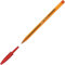 BIC Cristal Original Fine - Bolígrafos punta fina (0.8 mm) Caja de 50 unidades, Color Rojo (872720)
