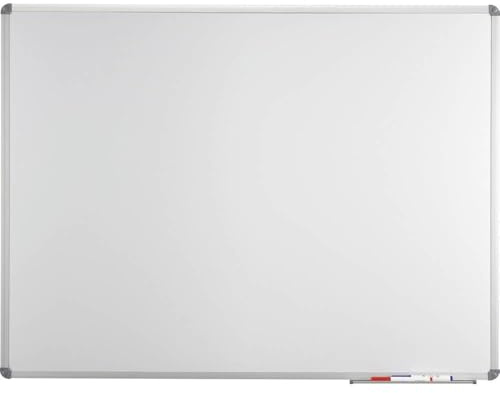 MAUL Whiteboard MAULstandard 30 x 45 cm | Magnettafel aus Aluminium mit Emaille-Oberfläche | trocken abwischbar | inkl. Ablageschale für Marker | im Quer- und Hochformat ideal für Büro | Grau