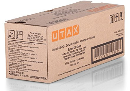 Utax Toner CDC1726 Toner für Laserdrucker (Patrone, cyan, Laser, CDC1726, Schwarz, 5 – 35 °C)