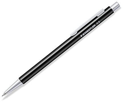 STAEDTLER Druckbleistift Organizer Pen schwarz (hochwertiger Druckbleistift aus Aluminium, ideal für Zeitplaner, 0,5 mm Feinmine Marsmicro, Härtegrad HB, Radiertip, 9POP40905 ST), 1 Stück (1er Pack)