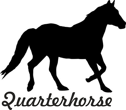 2x Auto Aufkleber  QUARTERHORSE  Pferd 2x Car Sticker Konturgeschnitten (ca. 11x11 cm) (Schwarz)