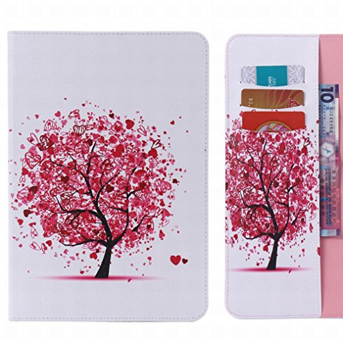 LEMORRY Per Samsung Galaxy Tab 3 Lite 7.0 Custodia Sbalzato Pelle Cuoio Flip Portafoglio Borsa Protettivo Magnetico Morbido Silicone TPU Cover Custodia per Galaxy Tab 3 Lite 7.0 (T110), Disegno Albero