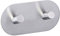 WENKO Wandhaken Duo Edelstahl matt - selbstklebend, Edelstahl rostfrei, 10 x 5 x 2.8 cm, Matt