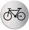 Cartello Parcheggio Biciclette | Targhette Targa acciaio inox Ø 75 mm autoadesivo No.39240