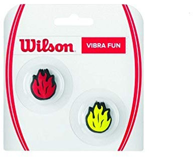 Wilson Unisex Schlügerzubehür Vibra Fun Neon Flames 2er Schl gerzubeh r, Red/Yellow, NS EU