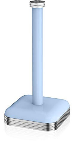 Swan SWKA1040BLN Retro Kitchen Roll Holder with Steel Weighted Base, 32cm, Blue