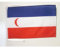 AZ FLAG - Drapeau Protectorat français de Madagascar 1882-1897 - 45x30 cm - Pavillon Malgache 100% Polyester Avec Deux Cordelettes - 20g