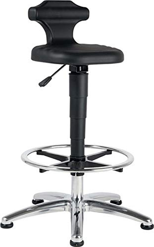 Sitz-Stehstuhl Flex ESD m.Gleitern u. Fußring Integralschaum Sitz-H.510-780