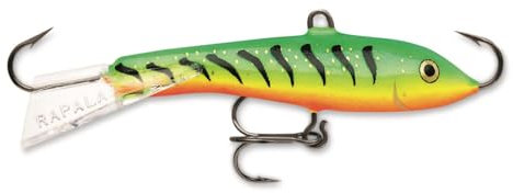 Rapala - Jigging Rap Angelköder - Natürlich Schwimmendes Angelzubehör - Jig-Köder - Variable Lauftiefe - Fischköder 7cm, 18g - Hergestellt in Estland - Glow Tiger