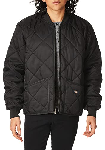 Dickies Men's Diamond Quilted Nylon Jacket Big-Tall, Black, XXXL