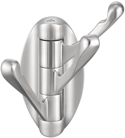 Angle Simple Badezimmer-Handtuchhaken, Metall, faltbar, drehbar, Kleiderhaken für Wand, gebürstetes Nickel