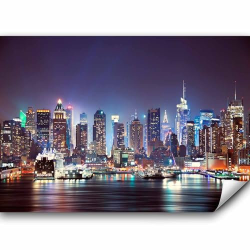Fototapete murando New York 300x210 cm Vlies Tapeten Wandtapete XXL Moderne Wanddeko Design Wand Dekoration Wohnzimmer Schlafzimmer Büro Flur Stadt City New York d-B-0034-a-b