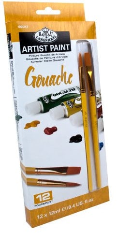 Royal & Langnickel 12ml Assorted Gouache Paints (Pack of 12)