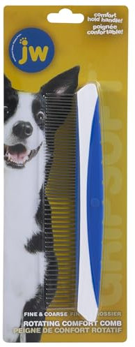 JW GripSoft Rotating Comfort Dog Grooming Comb Detangling Brush Comb for Dogs