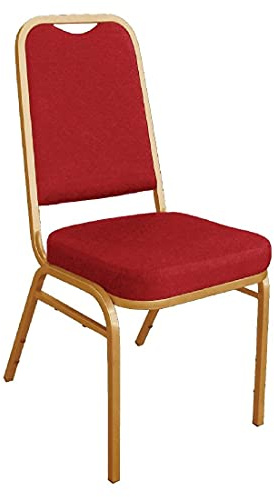 Bolero Bankettstühle mit quadratischer Lehne rot