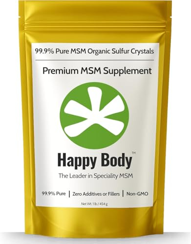 Organic Sulfur Crystals | 99.9% Pure MSM Crystals for Joint Support, Recovery, Hair, Skin & Nails | 90 Servings | 1 lb Bag