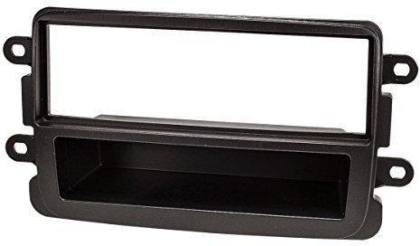 tomzz Audio 2409-000 Radioblende kompatibel mit Dacia Lodgy Dokker Duster Sandero ab 2012 Renault Captur ab 2013 schwarz