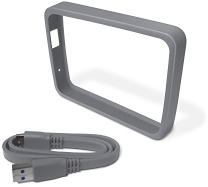 WD Grip Pack - Funda de Disco Duro para My Passport Ultra (Incluye Cable USB 3.0), Humo