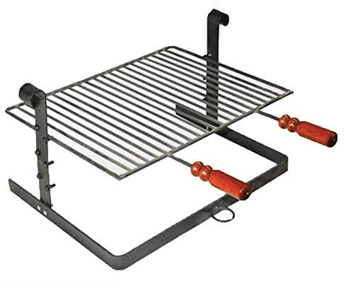 Griglia barbecue bbq paracenere 40x40cm regolabile per camino grigliata 520.G