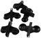 sourcing map Plastic Aquarium Fish Tank Suction Cup Divider Sheet Holder 5pcs Black