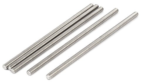 sourcing map 5 Stück Gewindestangen M6x150mm Edelstahl 304 Gewindestift Metrischem Vollgewinde Bar Gewindestäbe für Befestigung CNC-Werkzeugmaschinen 3D-Drucker Industrie Geräte