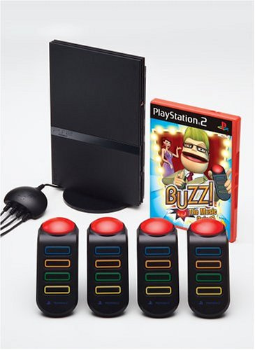 Console PlayStation 2 Buzz (Console PS2 Noir + Music Quiz + Buzzer)