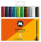 Molotow One4All 227HS Acryl Marker Basic-Set 2 (4,0 mm Strichstärke, hochdeckend und permanent, UV-beständig, für fast alle Untergründe) 10 Stück sortiert